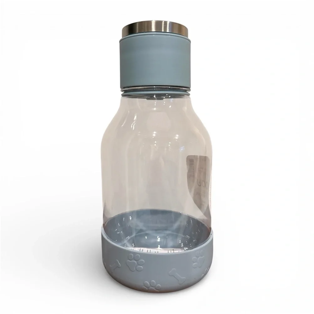 Asobu Tritan Dog Water Bottle Lite with Removable Silicone Blue Bowl - Picture 4 of 10